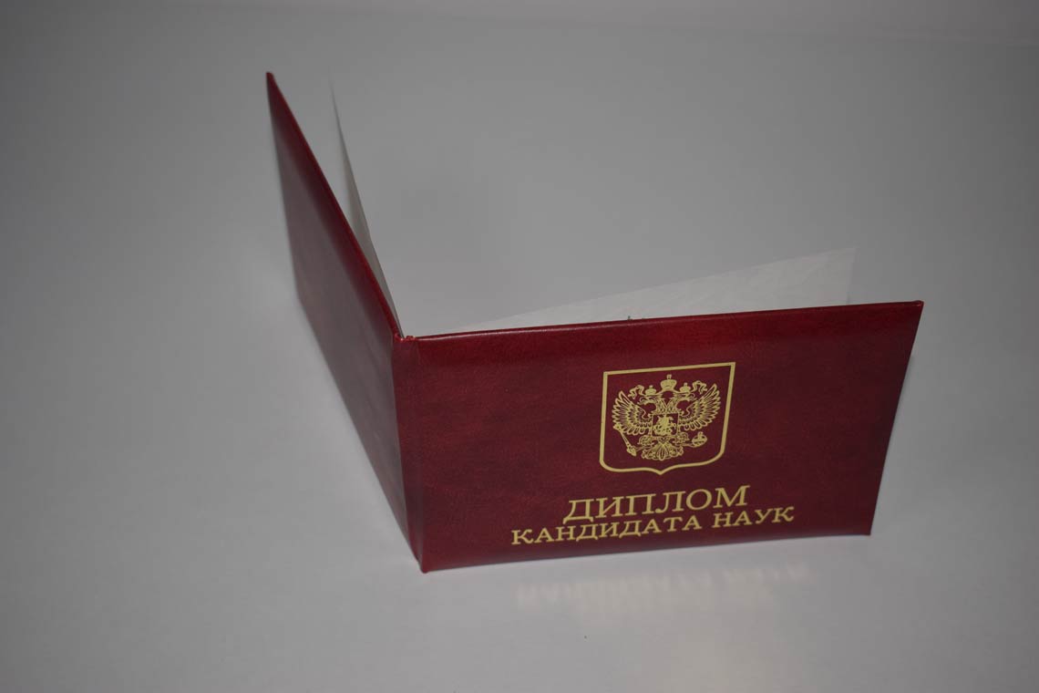 Диплом Кандидата Наук 2001-2012 во Владимире корка